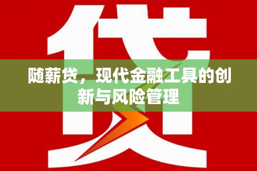 肃州随薪贷，现代金融工具的创新与风险管理