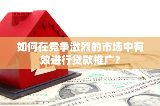 进贤如何在竞争激烈的市场中有效进行贷款推广？