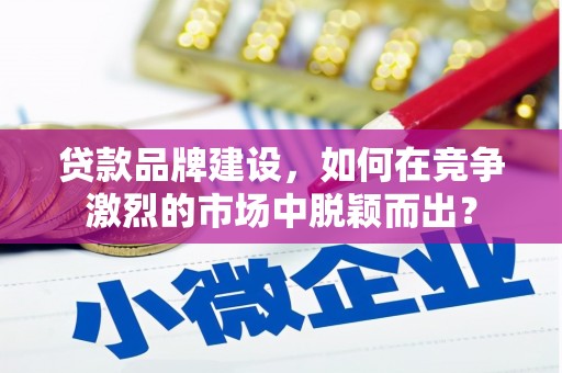 靖西贷款品牌建设，如何在竞争激烈的市场中脱颖而出？