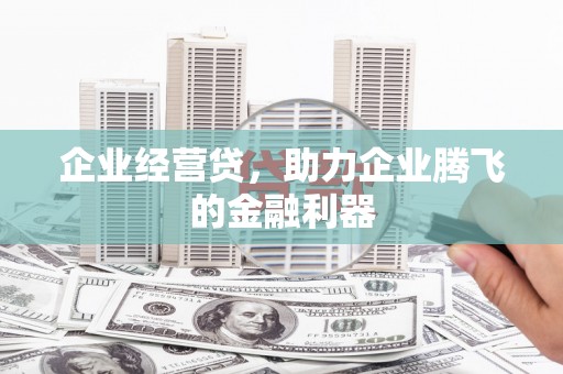 邗江企业经营贷，助力企业腾飞的金融利器
