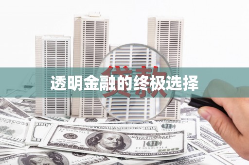 嵩县透明金融的终极选择